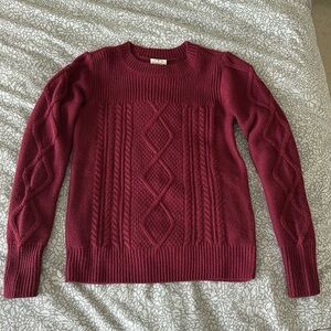 St. John’s Bay Crew Neck Pullover Sweater Size XS Burgundy